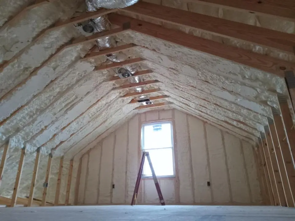 Spray foam roofing application for Crawl Space Insulation project in Glenwood